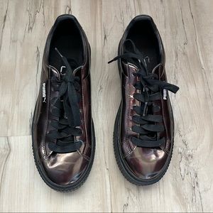 SOLD Puma Metallic Bronze Flatform Sneakers